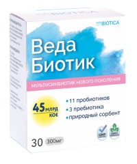 VedaBiotica, ВедаБиотик (пробиотики и пребиотики), капсулы, 30 шт.