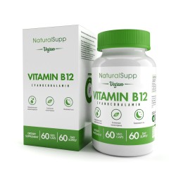 NaturalSupp, Витамин В12 (цианокобаламин), капсулы, 60 шт.