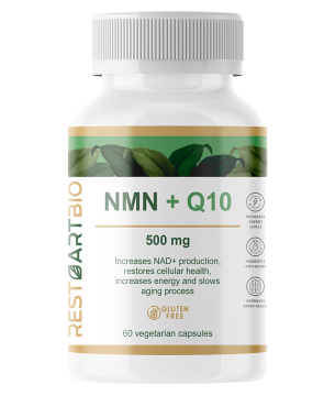 

Restartbio, NMN + Q10 (продление молодости), капсулы, 60 шт., капсулы, 60 шт.