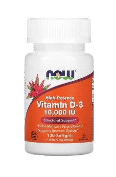 

Now Foods, Витамин D3, капсулы, 120 шт, капсулы, 120 шт