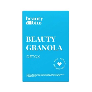 

BeautyBite, Beauty Гранола функциональная низкоуглеводная Detox, (без сахара), 125 г, 125 г