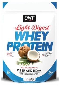 

QNT, Протеин «Light Digest Whey Protein», со вкусом кокоса, порошок, 500 г, порошок, 500 г