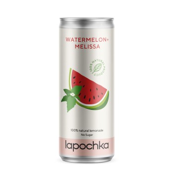 Lapochka, Напиток безалкогольный среднегазированный «Лапочка Арбуз Мелисса», жидкость, 330 мл
