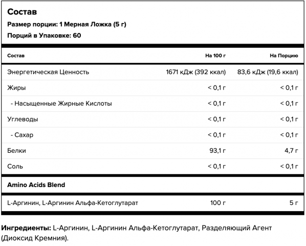 Купить Maxler, Аргинин AAKG, порошок, 300 г — цена: 1676 ₽ в магазине iTAB
