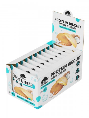 Prime Kraft, Протеиновое печенье PRIMEBAR BISCUIT (кокос и миндаль), 10 шт х 40 гр