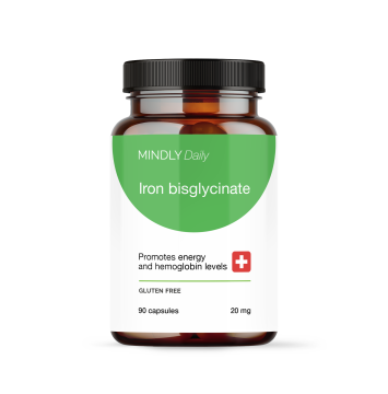 

MINDLY, Железо (бисглицинат) для поддержки кроветворения и энергии, капсулы, 60 шт., капсулы, 60 шт.