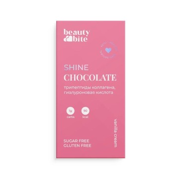 

BeautyBite, Шоколад «Beauty Bite Shine» ванильный крем, 20 г, 20 г