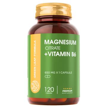 

Green Leaf Formula, Магний (цитрат) + В6, капсулы, 120 шт., капсулы, 120 шт.
