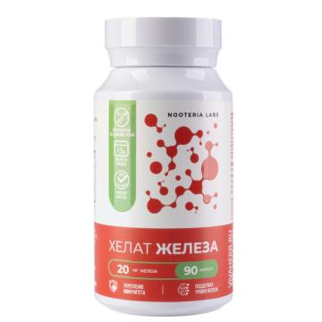 Nooteria Labs Железа Хелат PRO бисглицинат капсулы 90 шт 1190₽