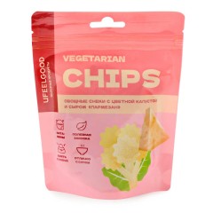 UFEELGOOD, Овощные чипсы с цветной капустой и сыром пармезан, 50 г