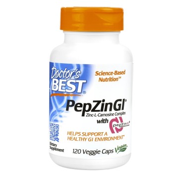 Doctor's Best, PepZinGl, Комплекс «Цинк + L-карнозин», капсулы, 120 шт.