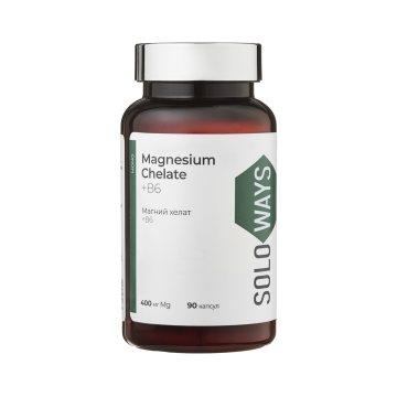 

SOLOWAYS, Магний (бисглицинат) + Витамин В6, капсулы, 90 шт., капсулы, 90 шт.