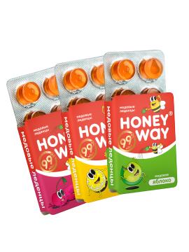 

HONEY WAY, Леденцы Медовый микс, 3*18 г, 3*18 г