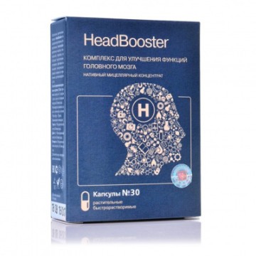 

HeadBooster, Комплекс для улучшения функций головного мозга, капсулы, 30 шт., капсулы, 30 шт.