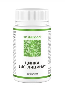 

Milamed, Цинк (бисглицинат), капсулы, 30 шт., капсулы, 30 шт.