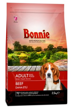 Bonnie, Сухой корм для собак с говядиной, 2500 г