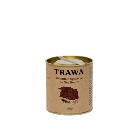 TRAWA, Крекеры льняные с розмарином от Get Health (б/г), 60 г