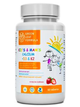 

Green Leaf Formula, Кальций Д3 + витамин К2, таблетки, 60 шт., таблетки, 60 шт.