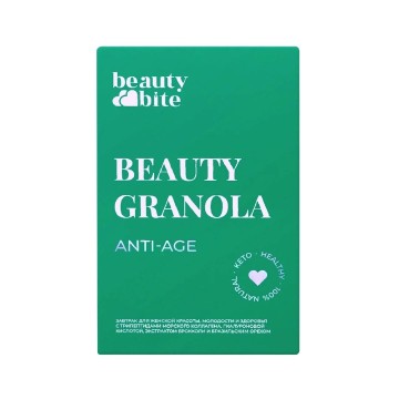 

BeautyBite, Beauty Гранола функциональная низкоуглеводная Anti-AGE (без сахара), 125 г, 125 г