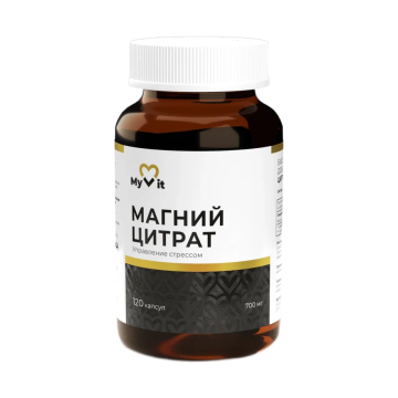 

MyVit, Магний (цитрат), капсулы, 120 шт., капсулы, 120 шт.