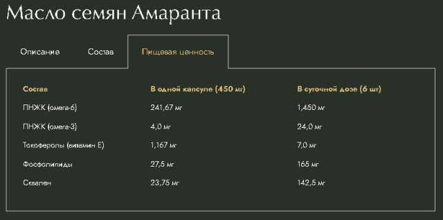 YaPriroda, Масло семян Амаранта, капсулы, 120 шт.