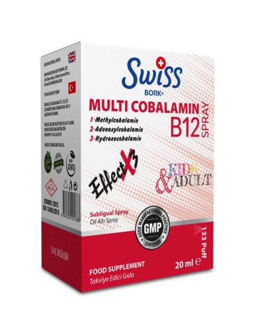 Swiss BORK, Витамин B12 (3 формы), спрей, 20 мл