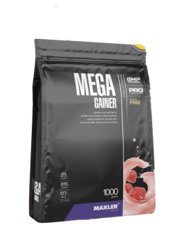 

Maxler, Mega Gainer со вкусом клубники, порошок, 1000 г, порошок, 1000 г